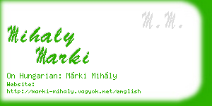 mihaly marki business card
