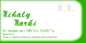 mihaly marki business card